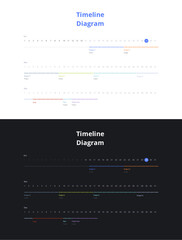 Minimalistic Infographic design template. Timeline diagram