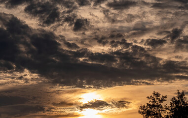 Dramatic clouds in the sky - perfect for sky replacement - FRANKFORT, KENTUCKY - JUNE 18, 2019