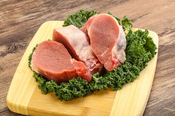 Fresh raw pork tenderloin for roast