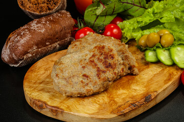 Homemade roasted cutlet minced meat