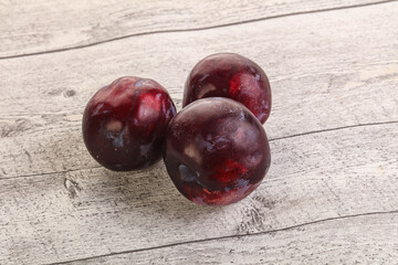 Ripe and sweet purple plum