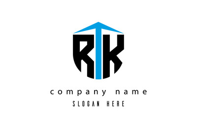 RK shield creative latter logo vector