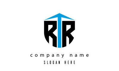 RR shield creative latter logo vector
