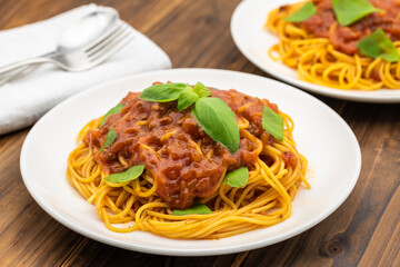 ミートソースパスタ