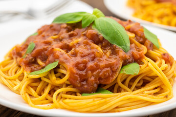 ミートソースパスタ