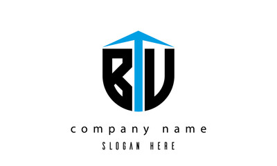 BU shield creative latter logo vector