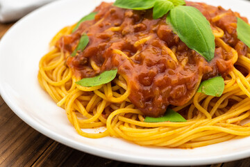 ミートソースパスタ