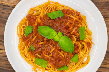 ミートソースパスタ