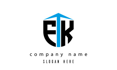 FK shield creative latter logo vector