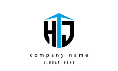 HJ shield creative latter logo vector
