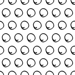 Seamless pattern with sketch circles shape