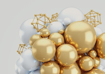 golden balls abstraction