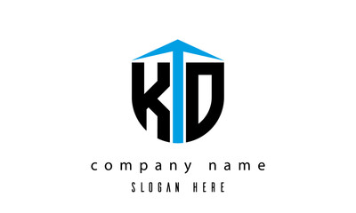 KD shield creative latter logo vector