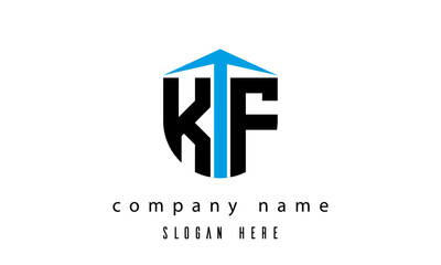 KF shield creative latter logo vector
