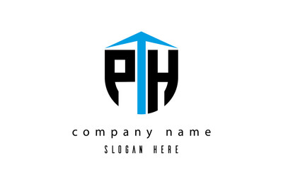 PH shield creative latter logo vector
