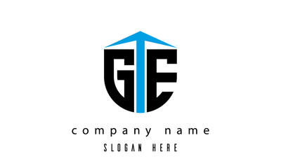 Obraz premium GE shield creative latter logo vector