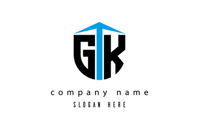 GK shield creative latter logo vector