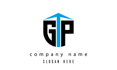 GP shield creative latter logo vector