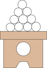 十五夜のお団子のイラスト素材