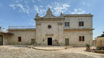Muhraka monastery of the Carmelite on the Carmel mount . - obrazy, fototapety, plakaty