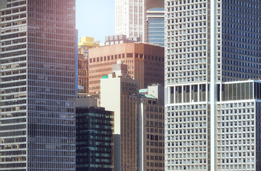 Fototapeta premium Manhattan diverse architecture, New York City, USA.