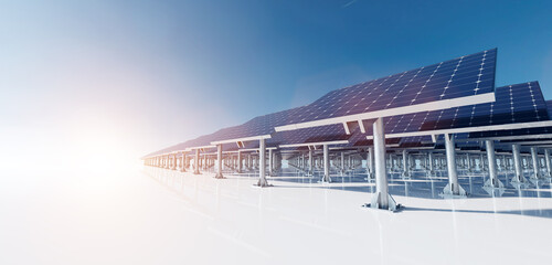 Solar photovoltaic panels array system