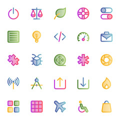 Filled outline, smooth icons for web & mobile.