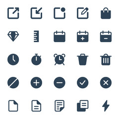 Fototapeta premium Glyph icons for web & mobile.