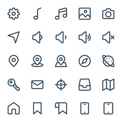 Outline icons for web & mobile.