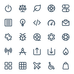 Fototapeta premium Outline icons for web & mobile.