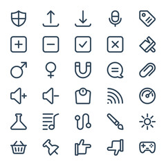 Outline icons for web & mobile.