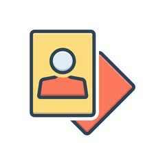 Color illustration icon for reveal 