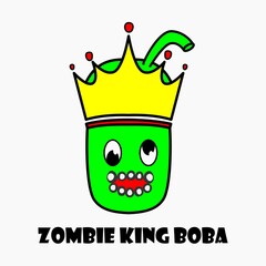zombie king drink vector design illustration