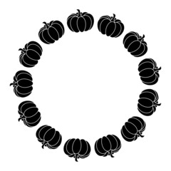 pumpkin halloween frame border divider. vector illustration