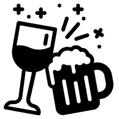 drinking glyph icon