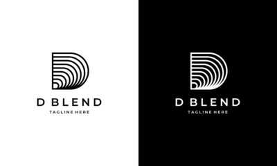 Initial Letter D Blend Logo Design Inspiration