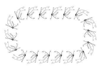 Halloween  frame black cobweb and spiderweb on white background ilustration vector. Halloween concept.