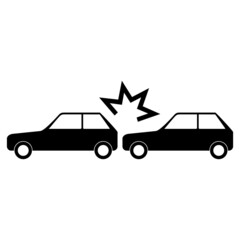 Accident icon isolated on white background
