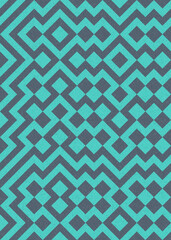 Abstract Geometric Pattern generative computational art illustration