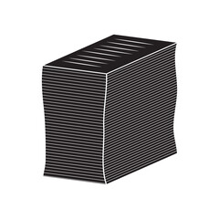 pile of documents silhouette vector design isolated on white background