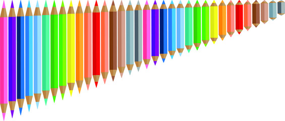 Vector illustration colourful pencil background design drawing