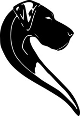 illustration of a silhouette of a dog