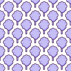 Cotton candy emoji vector character.