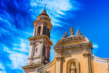 Fototapeta premium Basilica of Saint-Michel-Archange in Menton on French Riviera
