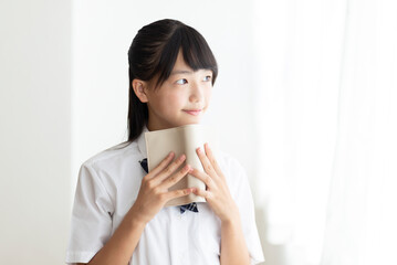中学生のポートレート