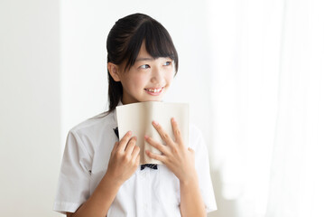 中学生のポートレート