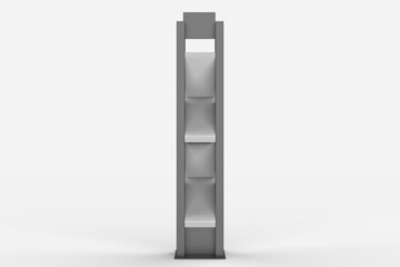 Display stand, retail display stand for product , display stands isolated on white background. 3d illustration
