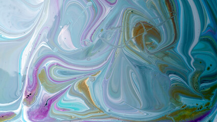 The colors of the aqueous ink are translucent. Abstract multicolored marble texture background