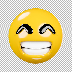  emoji or emoticon with transparent background,clipping path.