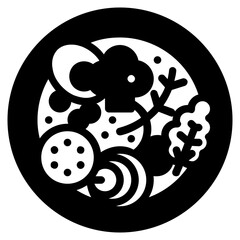 salad glyph icon